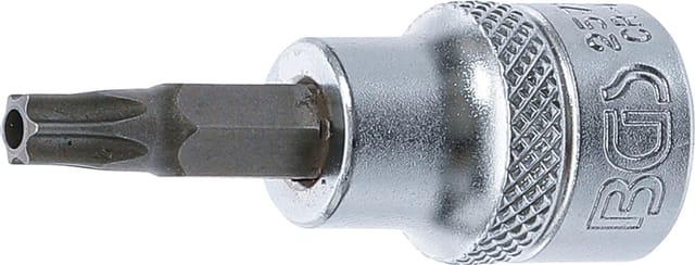 Bgs Technic - Bit-Einsatz Antrieb Innenvierkant 10 mm (3/8') T-Profil (für Torx) mit Bohrung T30