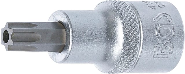 Bgs Technic - Bit-Einsatz Antrieb Innenvierkant 12,5 mm (1/2') T-Profil (für Torx) mit Bohrung T50