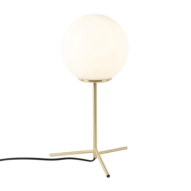 Art Deco Tischlampe Messing mit Opalglas 45,5 cm - Pallon