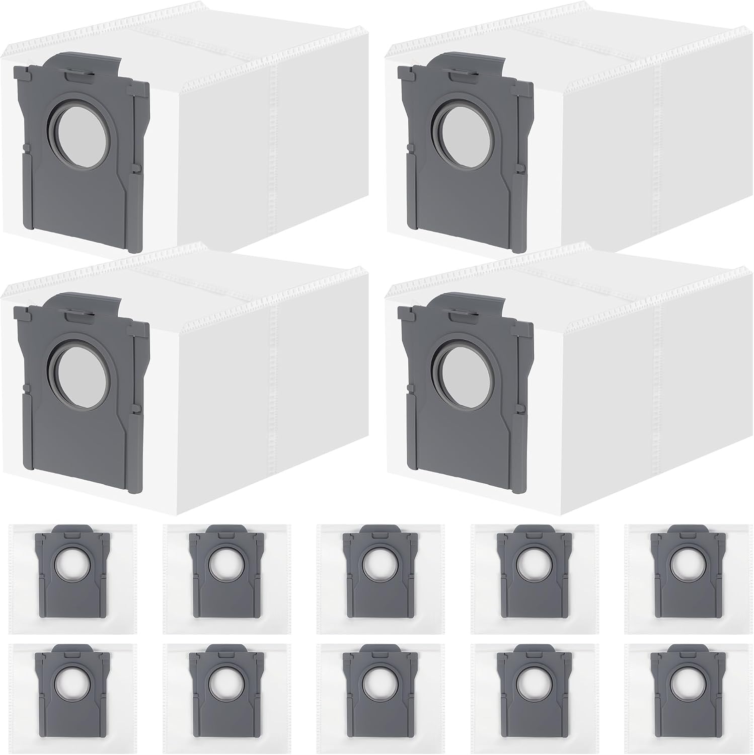 14 Staubsaugerbeutel, Kompatibel Mit Dreame L10 / L10s / L20 / X20 / X30 / X40 / X50 / L40 / L50 Ultra, Mova P10 / E30 / P50 / V50 Ultra, 3,2 Liter Fassungsvermögen, 4-lagiges Filtersystem