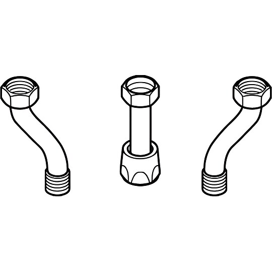 Bosch Installationszubehör Av-adapterset, Vor- Und Rücklaufanschlussbogen, 87095200