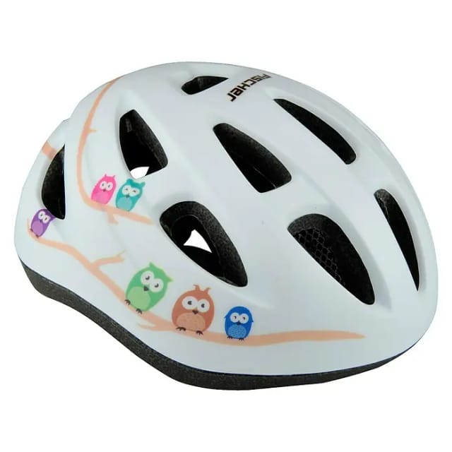 Fahrradhelm Kinder Eule s/m weiß Helm - Fischer