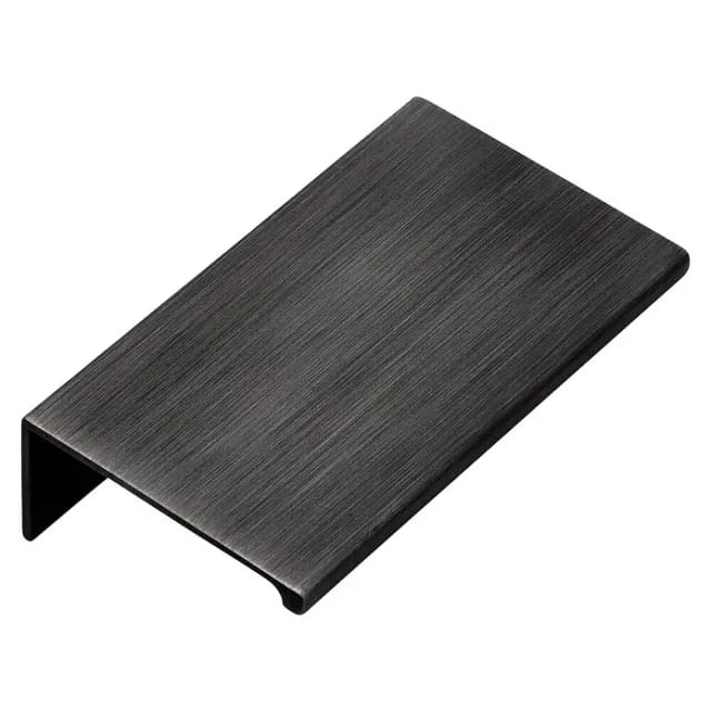 Siro - Griffleiste Möbelgriff Crevan la 48 mm, l 70 mm, Alu eisenfärbig gebürstet matt