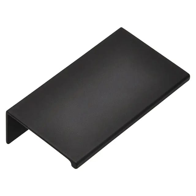 Siro - Griffleiste Möbelgriff Crevan la 48 mm, l 70 mm, Alu schwarz matt