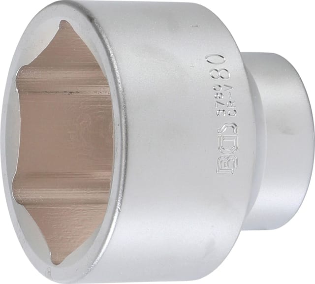 BGS Steckschlüssel-Einsatz Sechskant Antrieb Innenvierkant 25 mm (1") SW 80 mm - 3780