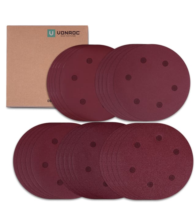 Schleifpapierset 25-teilig - Universal - Für Wand- / Deckenschleifer - 225 mm - mit Klettverschluss