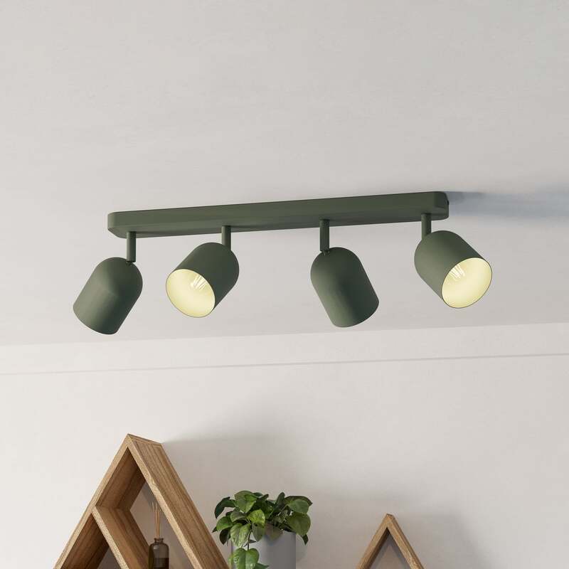 [gebraucht] B-ware Eglo Deckenstrahler Strahler Tilston Led Lampe Dimmbar Dunkelgrün 58cm 4-flammg
