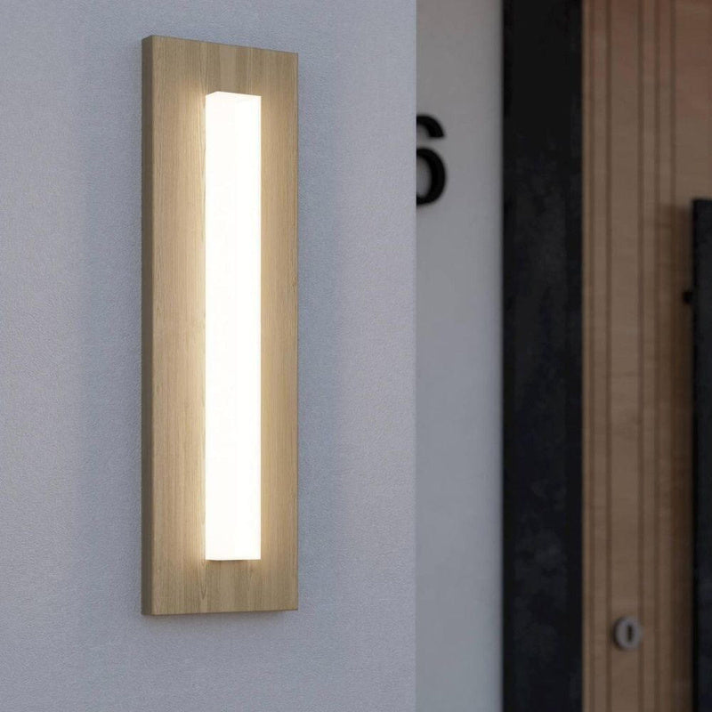 [gebraucht] B-ware Eglo Led Outdoor Wall Light Bitetto, Plastic, Wood Look