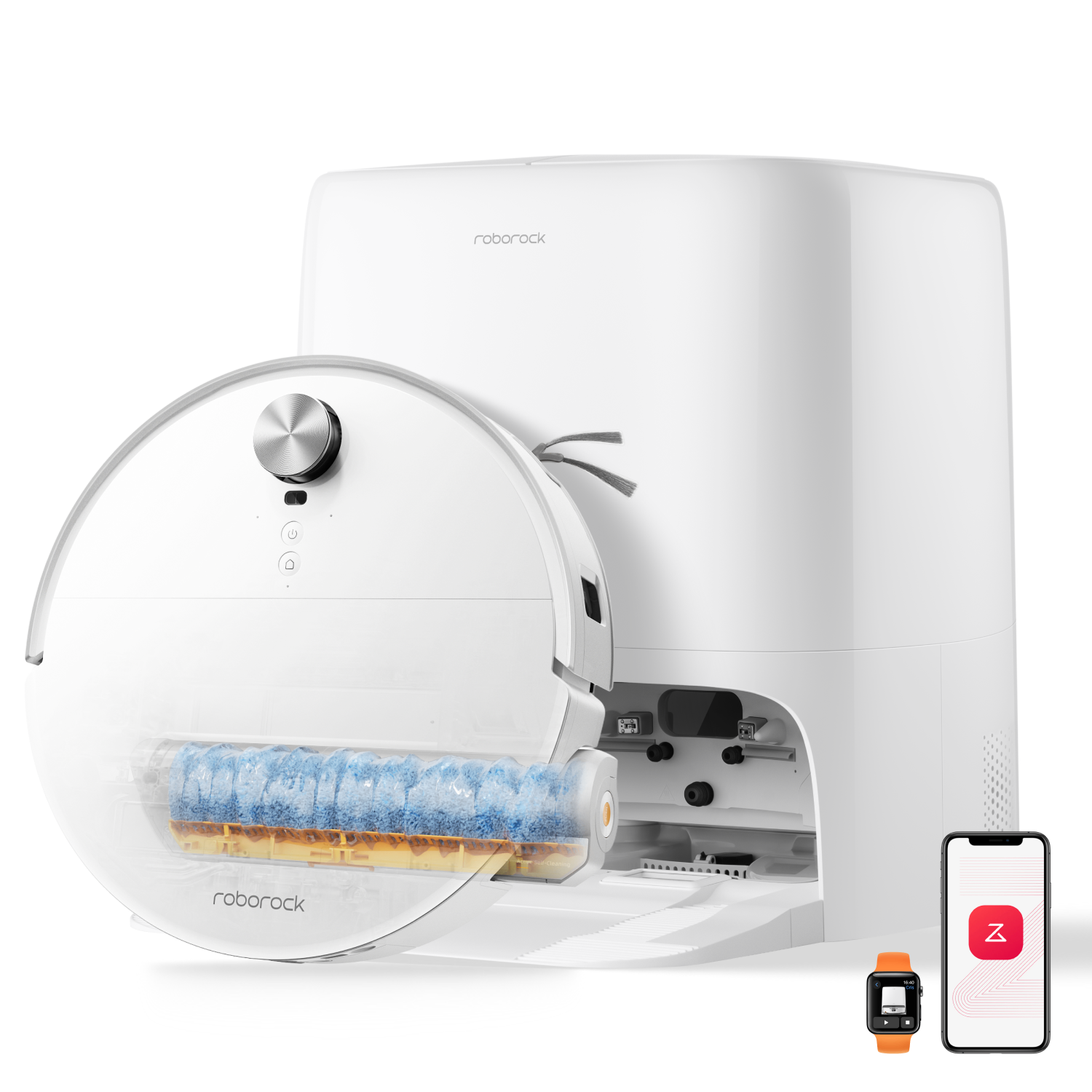Roborock Qrevo Edge 2 Flow – Saug- Und Wischroboter Mit Absaugstation, 35000 Pa Saugleistung, 240 Min Laufzeit, Reinigungsfläche Bis 298 M², Lidar-navigation, Weiß