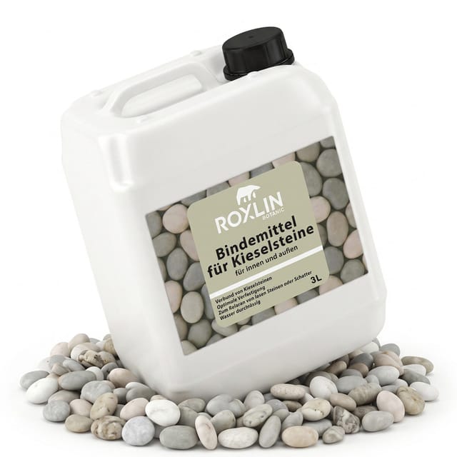 Roxlin Botanischer Kiesbinder Schotterbinder Stabilisator Für Kies Schotter Mulch Splitt Gartenweg Auffahrt Unkrautschutz – 3l