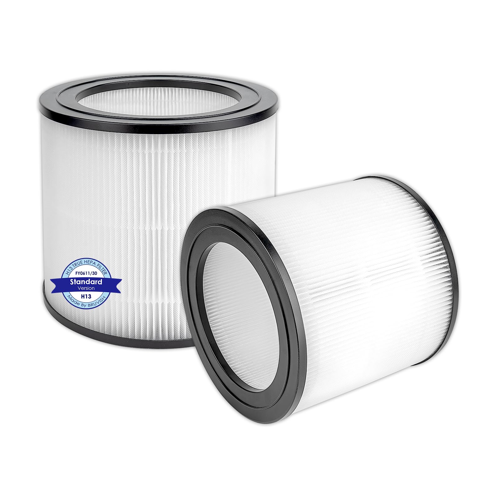 Packung Mit 2 Ersatz-hepa-filtern Fy0611/30 Kompatibel Mit Philips Luftreinigern Der Serie 600, Ac0650/10, Ac0651/10, Ac0650, Ac0651, Hepa H13 Filter (fy0611/30)