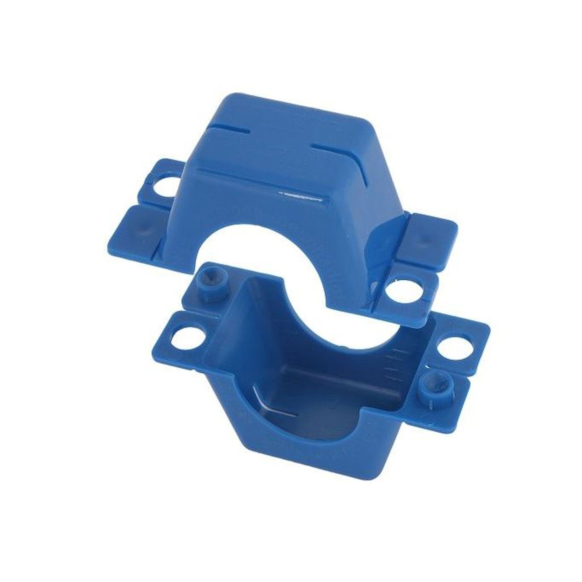 Schlösser Armaturen - Js Plombierschelle 1 1/2 Zoll, Blau, Beschriftet, 2-teilig