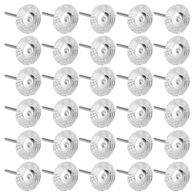 30-teiliges Mini-flachbürsten-set Zum Holzschnitzen, Rost-/farbentfernung Und Polieren – Stahldrahtwerkzeuge