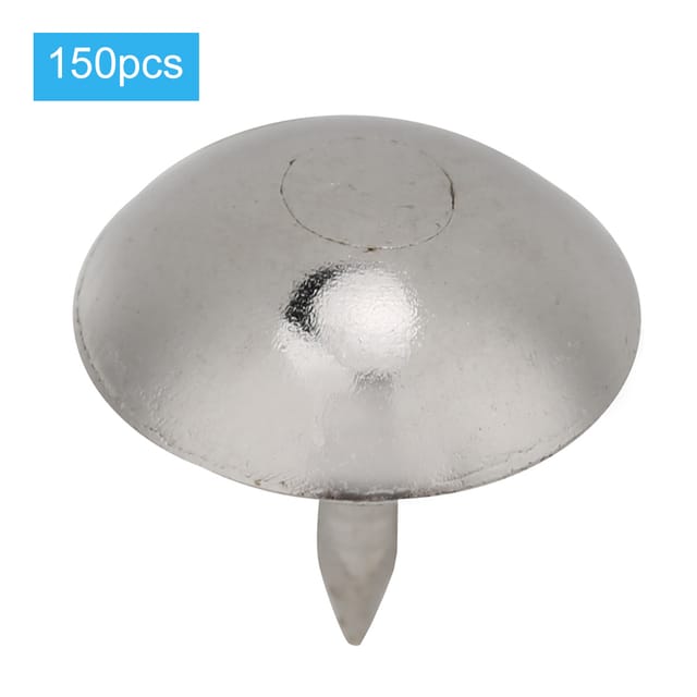 150 silber-weiße Polsternägel mit rundem Kopf (9 mm) für Sofabefestigungszubehör