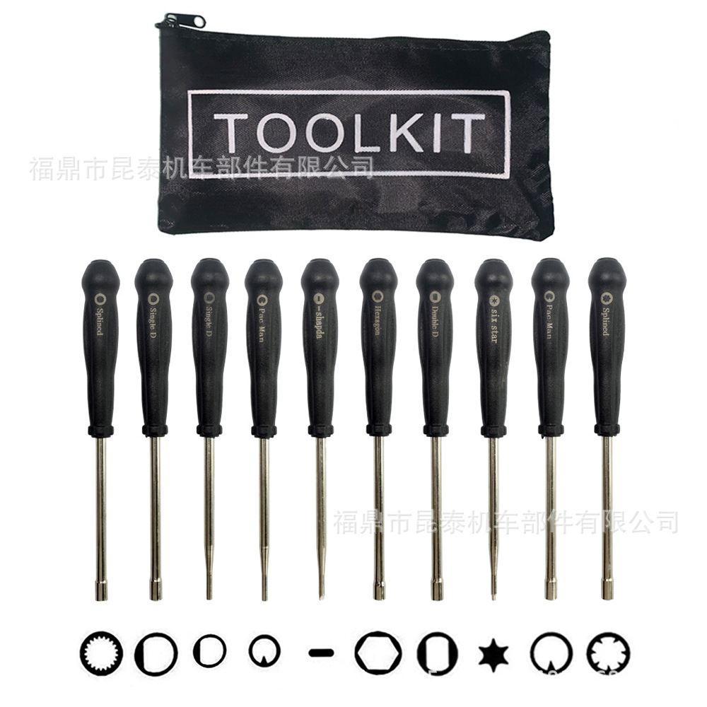 10-teiliges Präzisions-schraubendreher-einstellwerkzeugset Zur Reparatur Von Motorrädern, Rasenmähern, Kettensägen Und Vergasern.