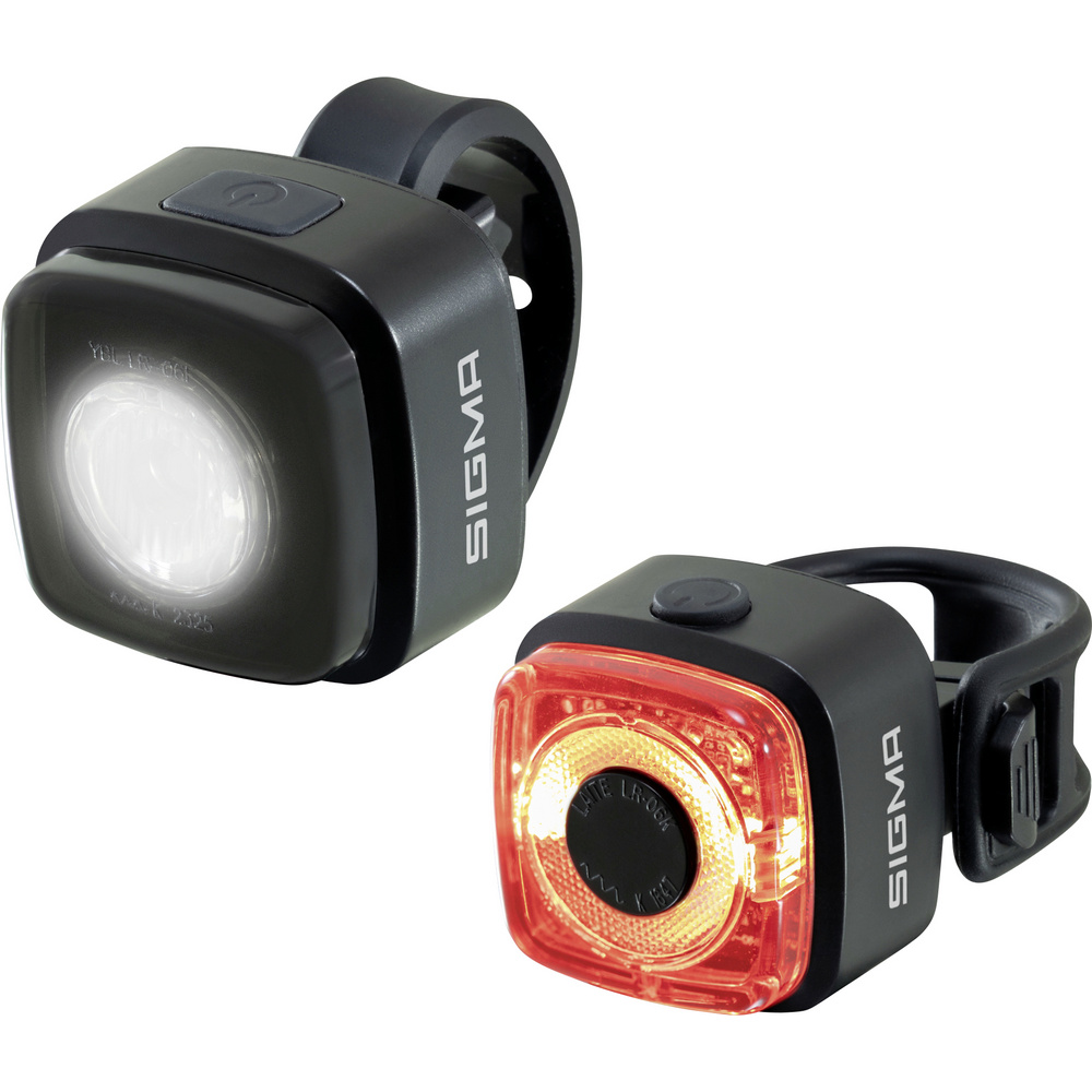 Sigma Fahrradbeleuchtung Set Aura Micro Set Akkubetriebenes Led-leuchtmittel Akkubetrieben