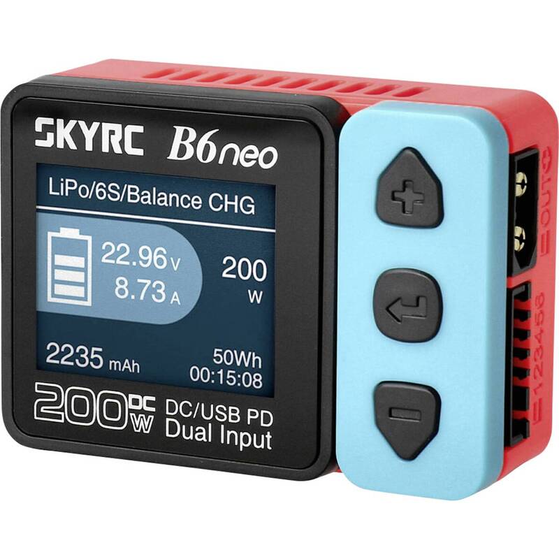 [neuwertig] B-ware Skyrc Modellbau-ladegerät B6neo 10a Lipo Nimh Bleiakku 200w Ladegerät Rot-blau