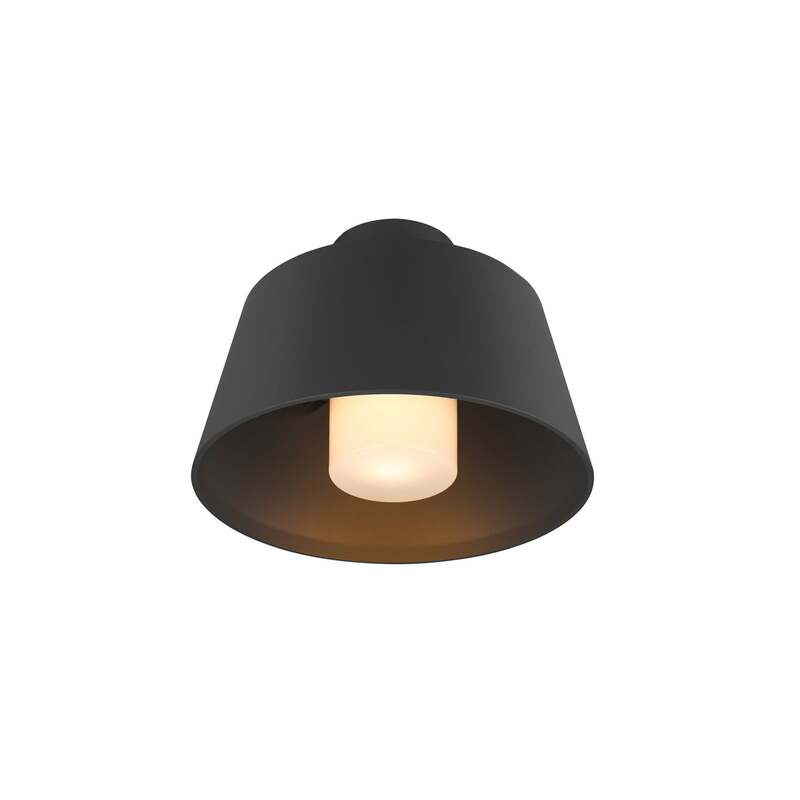 [neuwertig] B-ware Slv Deckenlampe Photoni Led Außenleuchte Dimmbar Schwarz Aluminium Ø25cm Ip65