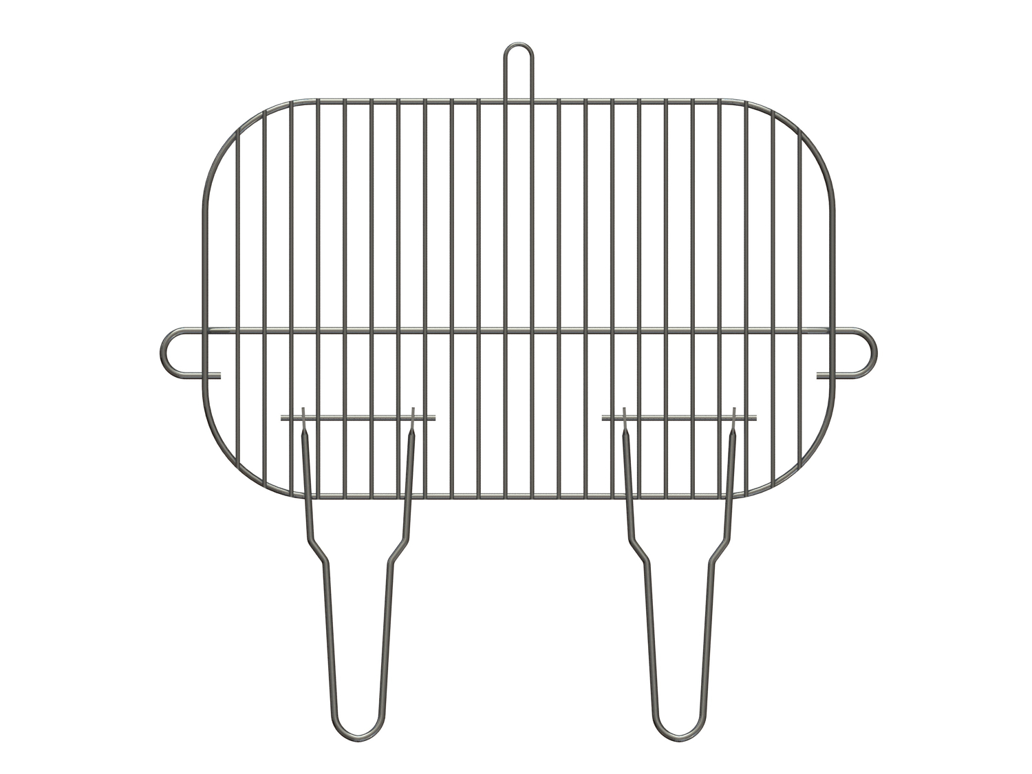 Grillrost Rechteckig Somagic Aus Verchromtem Stahl 45 X 29 Cm