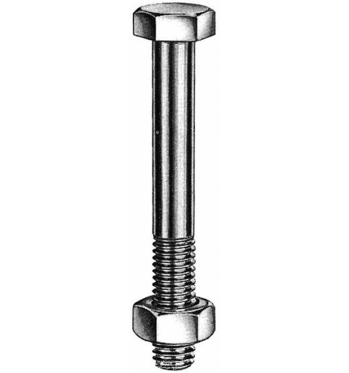 Din 601 Sechskantschraube Mit Mutter M 16 X 500 4.6 Verzinkt Farblos