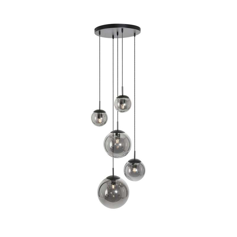[neuwertig] B-ware Steinhauer Hängeleuchte Bollique Dimmbar Schwarz Glas Pendelleuchte Lampe Ø60cm