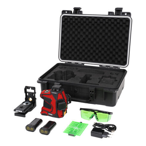[gebraucht] B-ware Stier Kreuzlinienlaser Skl 3x360° Grün Lasergerät Nivelliergerät Ip65 50m 100m