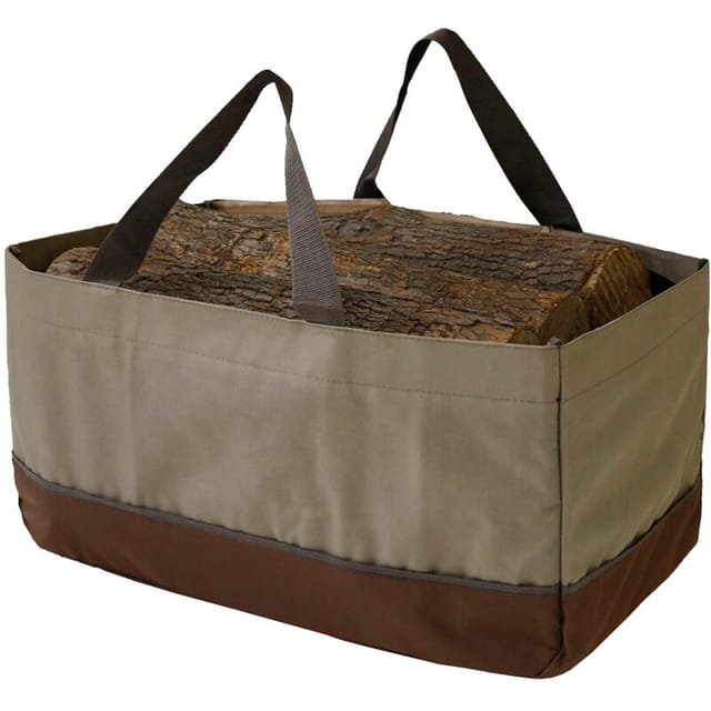 Brennholzhalter, Große Tragetasche Aus Gewachstem Canvas, Brennholzregal Mit Hoher Kapazität, Kaminzubehör