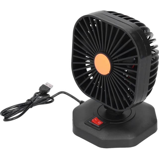 360° Drehbarer Usb-autolüfter, Mini-lüfter Mit 5v 2a Usb-ladegerät