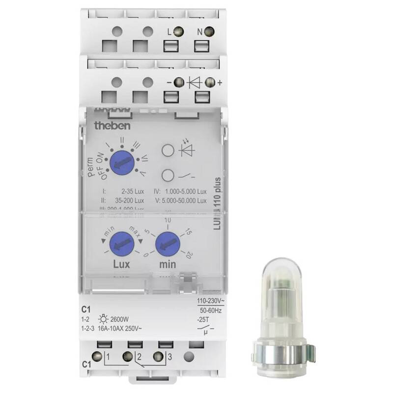 [neuwertig] B-ware Theben Dämmerungsschalter Analog Mit Externem Lichtsensor 600w Ip44 Einstellbar