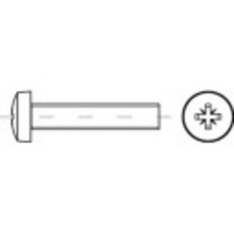 [neuwertig] B-ware Toolcraft Linsenschraube M2.5 4mm Edelstahl A2 Kreuzschlitz Pozidriv 1000 Stück