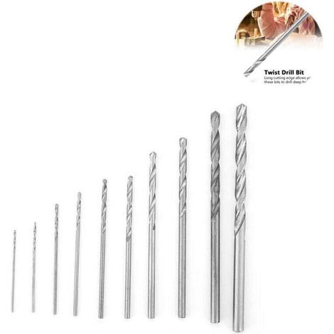 Spiralbohrer, 10 Stück Stahl-spiralbohrer Mit Geradem Schaft 0,5–3 Mm, Hochgeschwindigkeits-bohrwerkzeug-set Für Bohrmaschinen