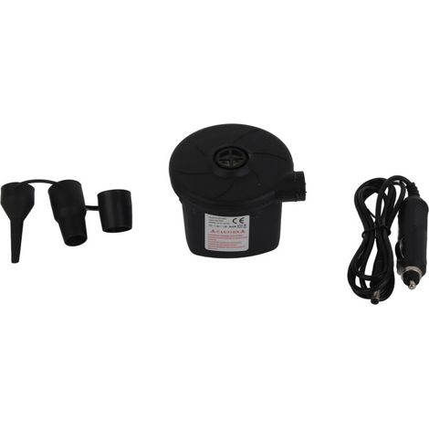Jonlaki 12v Tragbare Elektrische Pumpe, Hochgeschwindigkeits-aufblas-/ablasspumpe Mit 3 Düsen, Geeignet Für Matratzen, Spielzeug Und Sportgeräte (schwarz)