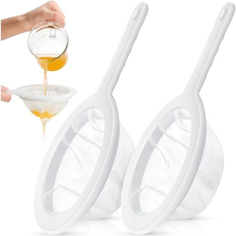 Feinmaschiges Sieb Aus Nylongewebe, Joghurtsieb, Ultrafeines Kunststoffsieb, Mini-saftsieb, Honigsieb Mit Griff Für Milch, Soja Und Wein