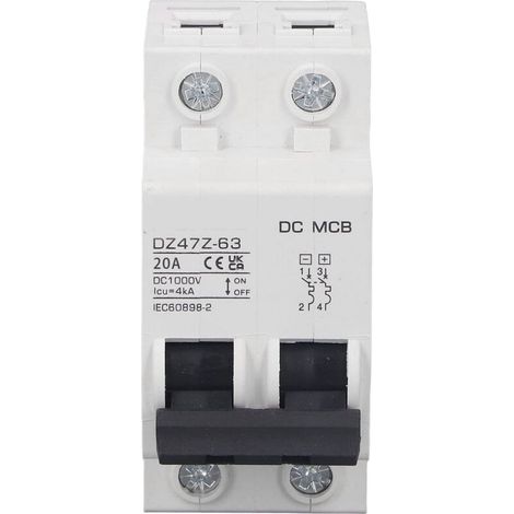 Photovoltaik-leistungsschalter, Gleichstrom-leistungsschalter, Magnetsysteme Und Hilfs-lichtbogenlöscher 1000v (20a) Für Elektromotorräder.