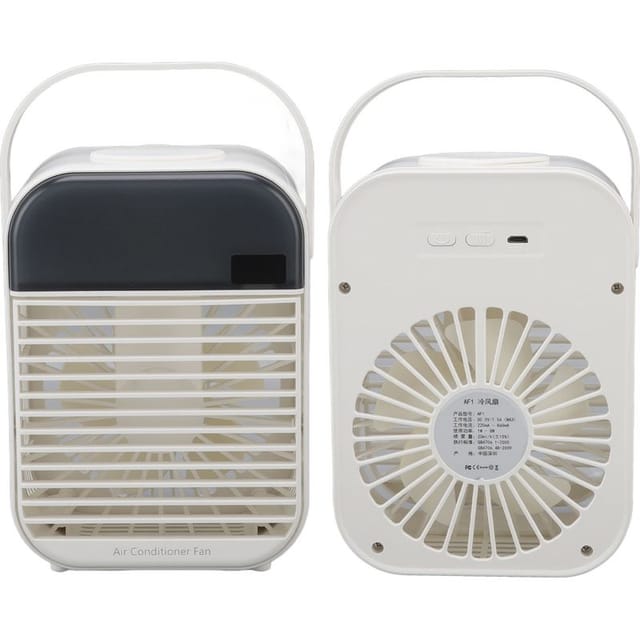 Tragbarer 3-stufiger Nebelventilator – Leise Usb-klimaanlage Mit Weißem Nachtlicht, Effiziente Kühlung