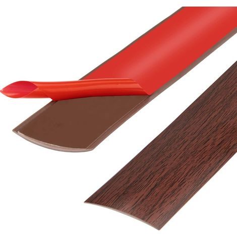 200 Cm Pvc-übergangsleiste, Bodenübergangsleisten, Laminatbodenleisten, Selbstklebende Boden-tür-trennleiste (200 Cm - 5 Cm - Mahagoni-maserung)