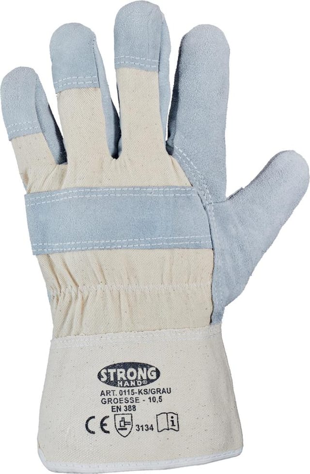 Dönges Arbeitshandschuh, Basic, Spaltleder, ohne Futter, en 420, 10,5