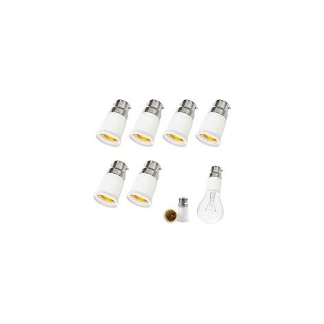 Adapter Von B22 Auf E27, Bajonett-auf-schraubfassung-adapter, B22-bajonettfassung Auf E27-schraubfassung, 0–250 V, Für Led-, Glüh-, Halogen- Und Energiesparlampen