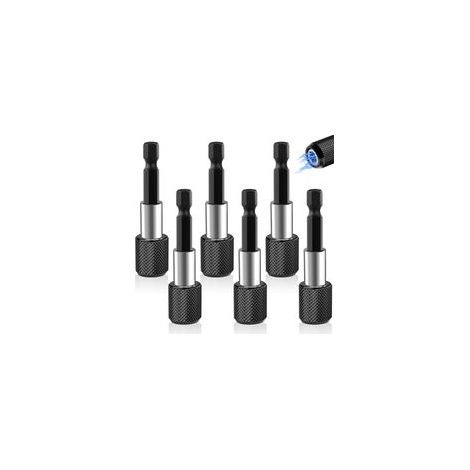 Schraubendreher-bithalter, Magnetischer Bithalter, Schraubendreher-verlängerung, 6-teiliger Magnetischer 1/4"-60-mm-sechskantschaft-schraubendreher-bithalter