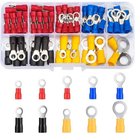 102 Elektrische Crimp-anschlüsse, Isolierte Stecker Und Buchsen, Runde Ösenanschlüsse Für Kraftfahrzeuge.