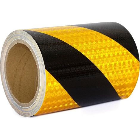 Gelbes Und Schwarzes Reflektierendes Klebeband, 15 Cm X 10 M, Wasserfest, Selbstklebend, Reflektierender Streifen Für Fahrzeuge Und Autos