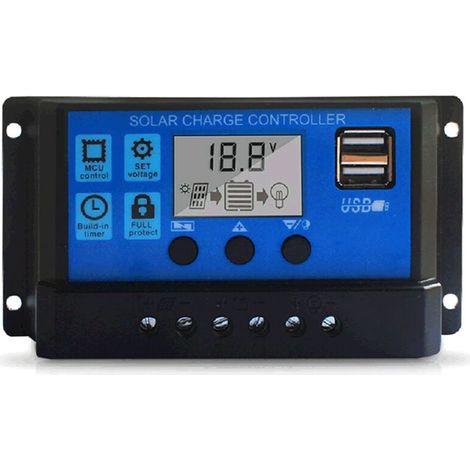 100-a-solarladeregler, Usb-akkupanel, Usb-anschlussregler, Straßenbeleuchtungsregler, Einstellbares Multifunktionsdisplay