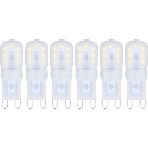 6er-pack G9 Dimmbare 3-w-led-lampen, Energiesparend, 360°-abstrahlwinkel, Für Decken- Und Pendelleuchten, Weißes Licht, 220–240 V