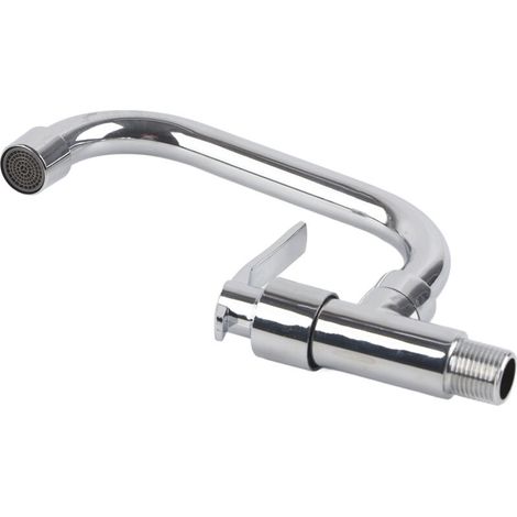 G1/2 Zoll Messing-wandarmatur Für Küchenspülen, Einloch-kaltwasseranschluss, Mit Ergonomischem Griff, Geeignet Für Haushaltsküchen (20 Cm).