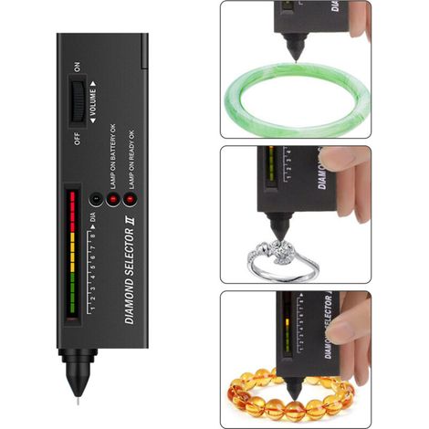 Diamantprüfstift, Hochpräziser Diamantprüfer Mit Led-anzeige Und Akustischem Signal, Professioneller Diamantprüfer, Geeignet Für Diamanten, Rubine, Kristalle, Achate Und Jade.