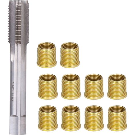 Zündkerzengewinde-reparatursatz, Benzinmotor, M14x1,25 Metalleinsatz Und M16x1,25 Gewindebohrer-set.