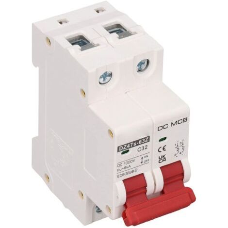 Baomain Dz47-63 (mbm6c) C25 25 A 400 V Ac 6000 A Abschaltvermögen 2-polig, Schnelle Und Sichere Auslösung, Lichtbogenlöschung, Geeignet Für Gleichstromsysteme