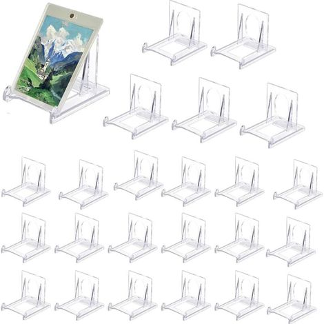 24 Verstellbare Transparente Präsentationsständer, Kunststofftellerhalter, Transparente Staffeleien, Menüdisplays, Werbeträger, Teller Und Fotos.