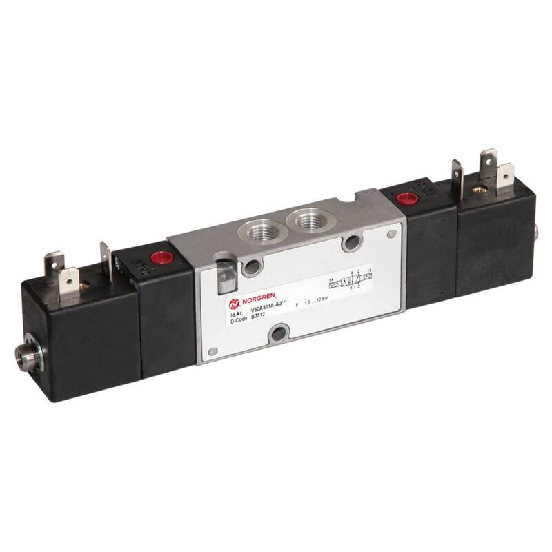 [neuwertig] B-ware Imi Norgren Wegeventil V62c413a-a213j Druckluft 2-10 Bar Aluminium 147x34x55mm
