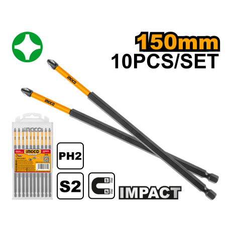 Set 10 Pz Cacciaviti Bit 150 Mm